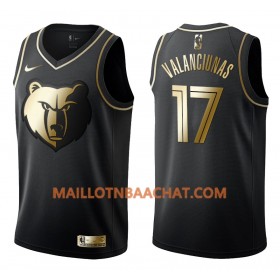 Maillot NBA Memphis Grizzlies Jonas Valanciunas 17 Nike Noir Golden Edition Swingman - Homme